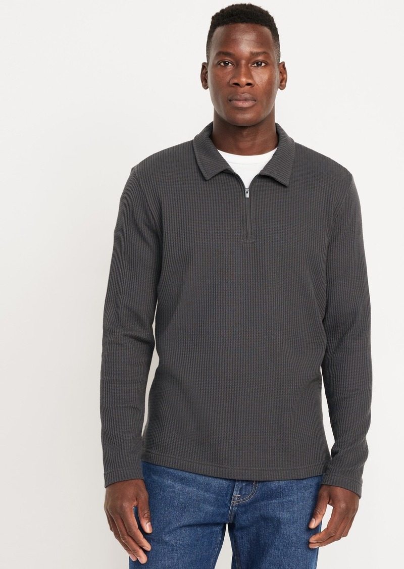 Old Navy Quarter-Zip Waffle Polo Sweater