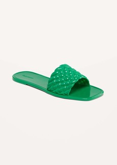 Old Navy Quilted Jelly Slide Sandals