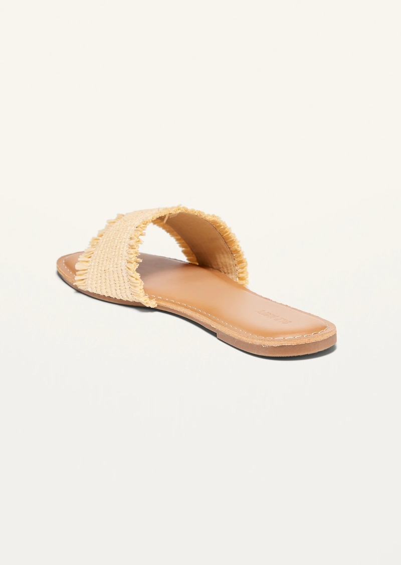 Old Navy Raffia Slide Sandals for Women