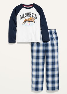 Old Navy Raglan Graphic Pajama T-Shirt & Straight Pajama Pants Set for Boys