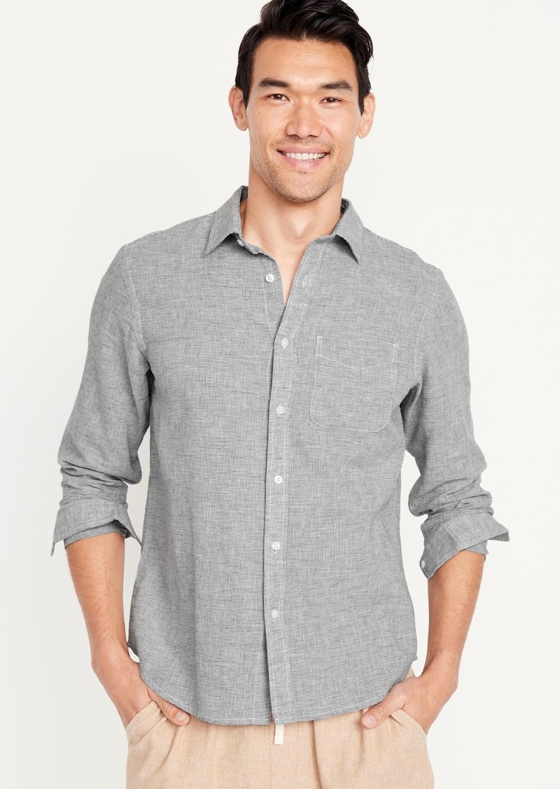 Old Navy Classic Fit Everyday Linen-Blend Shirt