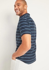 Old Navy Relaxed-Fit Textured-Stripe Short-Sleeve Shirt for Men