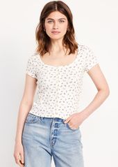 Old Navy Rib-Knit Button-Down Top