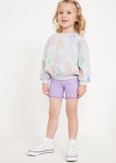 Old Navy Rib-Knit Lettuce-Edge Biker Shorts for Toddler Girls
