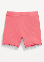 Old Navy Rib-Knit Lettuce-Edge Biker Shorts for Toddler Girls