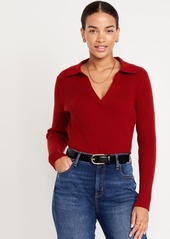 Old Navy Ribbed Crop Polo Sweater