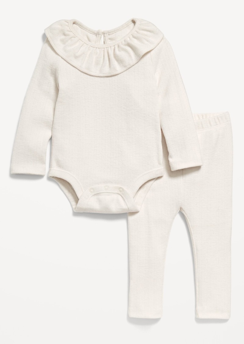 Old Navy Ruffled Pointelle-Knit Bodysuit and Pants Set for Baby