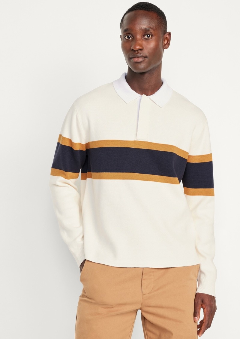 Old Navy Rugby Stripe Polo Sweater