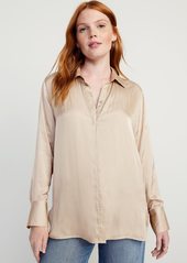 Old Navy Loose Satin Button-Down Shirt