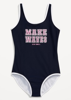 Old Navy Scoop-Neck Graphic One-Piece Swimsuit for Girls