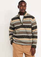 Old Navy Sherpa Fair Isle Quarter Zip