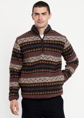 Old Navy Sherpa Fair Isle Quarter Zip