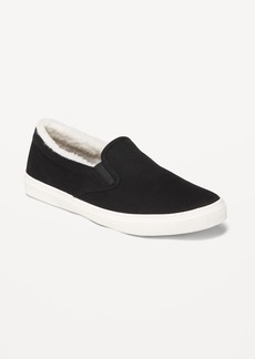 Old Navy Sherpa-Lined Canvas Slip-On Sneakers