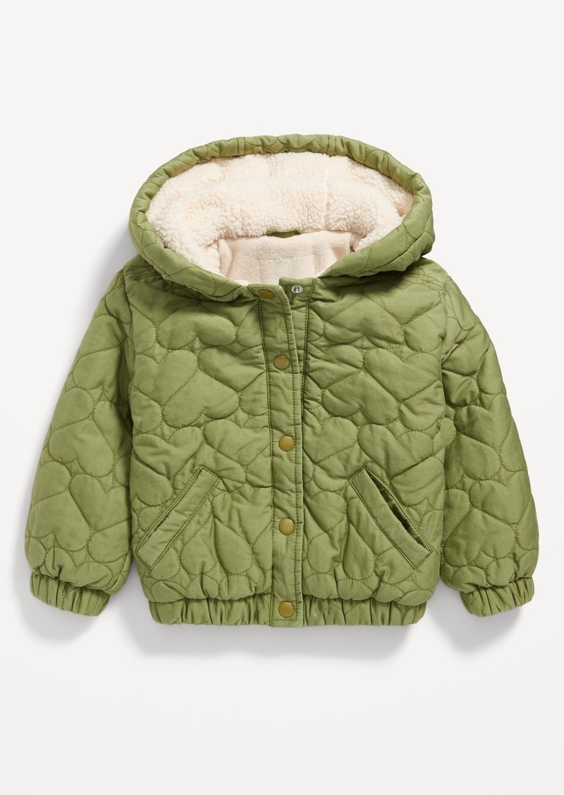 Old Navy Sherpa-Trim Quilted Jacket for Toddler Girls