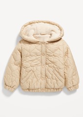 Old Navy Sherpa-Trim Quilted Jacket for Toddler Girls