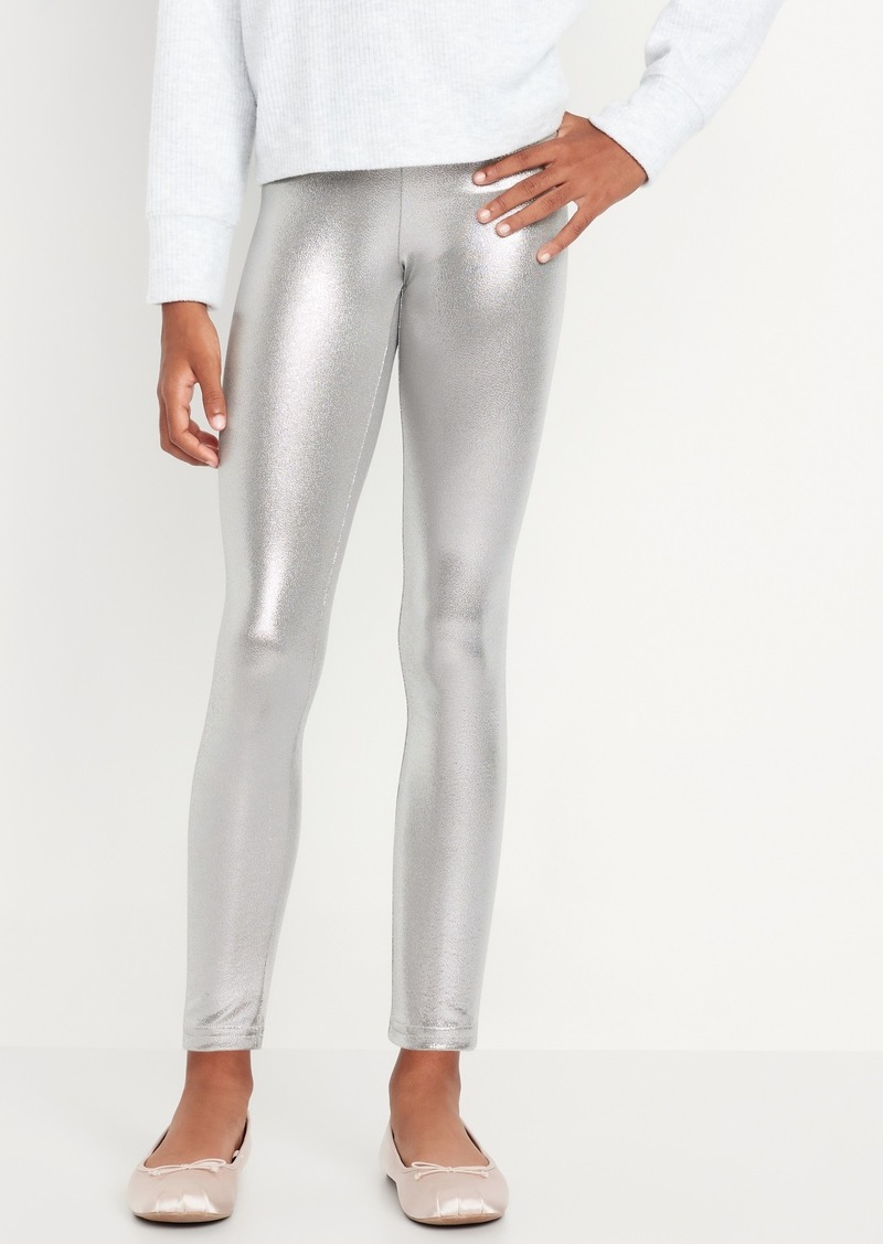 Old Navy Shiny Foil Print Leggings for Girls