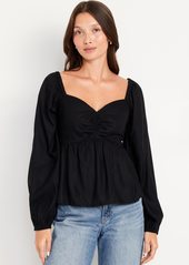 Old Navy Shirred Crepe Top