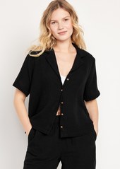 Old Navy Crinkle Gauze Button-Down Top