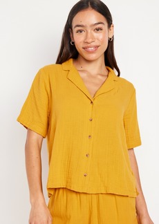Old Navy Crinkle Gauze Button-Down Top