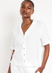 Old Navy Crinkle Gauze Button-Down Top