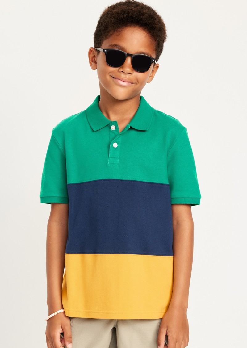 Old Navy Short-Sleeve Color-Block Pique Polo Shirt for Boys