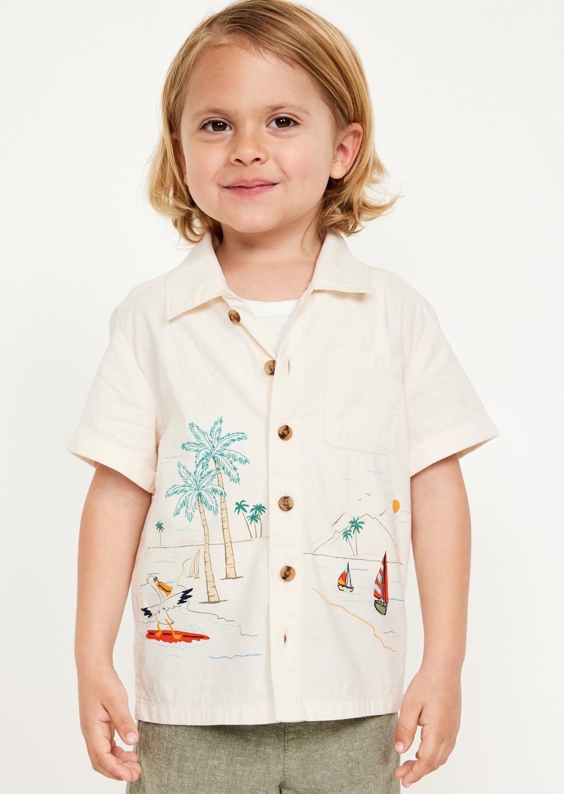 Old Navy Short-Sleeve Graphic Pocket Shirt for Toddler Boys