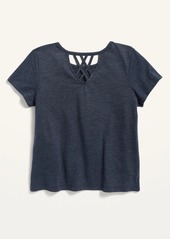 Old Navy Short-Sleeve Lattice-Back Graphic T-Shirt for Girls