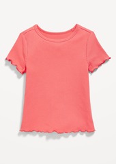 Old Navy Short-Sleeve Lettuce-Edge T-Shirt for Toddler Girls