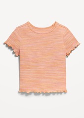 Old Navy Short-Sleeve Lettuce-Edge T-Shirt for Toddler Girls
