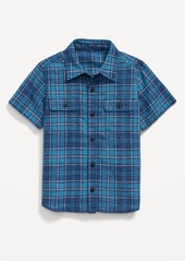 Old Navy Short-Sleeve Linen-Blend Utility Pocket Shirt for Toddler Boys