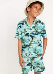 Old Navy Short-Sleeve Loop-Terry Camp Shirt for Boys