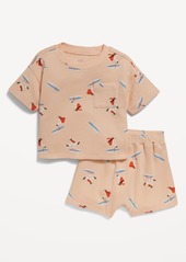 Old Navy Unisex Short-Sleeve Pocket T-Shirt and Shorts Set for Baby