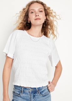 Old Navy Short-Sleeve Smocked Top