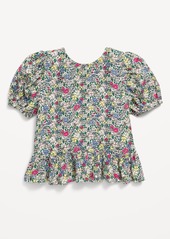 Old Navy Short-Sleeve Textured Ruffle-Hem Top for Toddler Girls