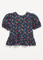 Old Navy Short-Sleeve Textured Ruffle-Hem Top for Toddler Girls