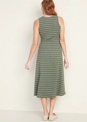 Old Navy Sleeveless Button-Front Rib-Knit Midi Dress for Women