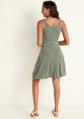Old Navy Sleeveless Fit & Flare Striped Jersey Dress for Women