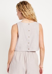 Old Navy Sleeveless Button-Front Top