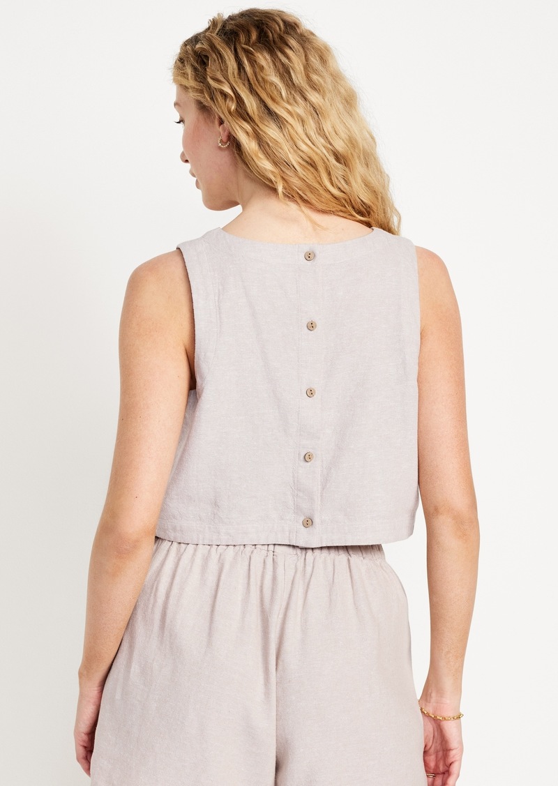 Old Navy Sleeveless Button-Front Top