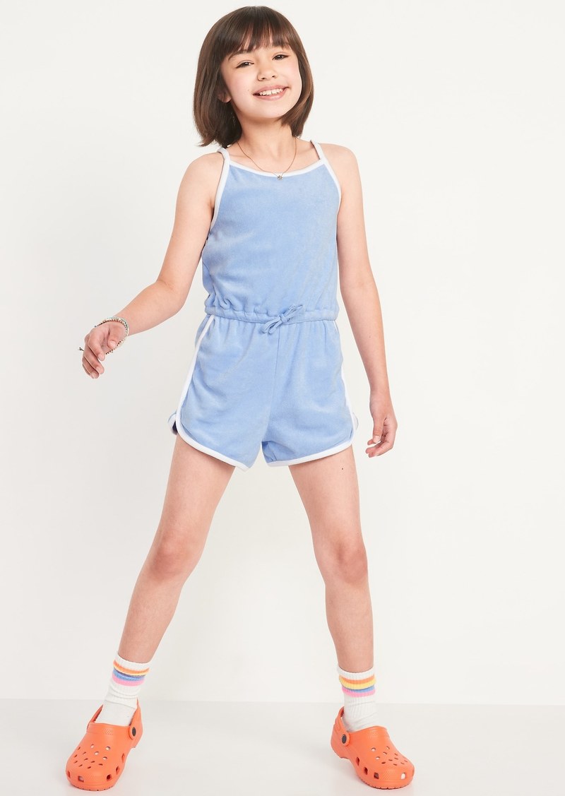 Old Navy Sleeveless Loop-Terry Cinched-Waist Romper for Girls