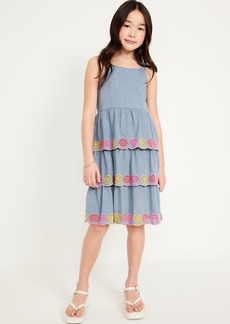 Old Navy Sleeveless Tiered Eyelet Dress for Girls