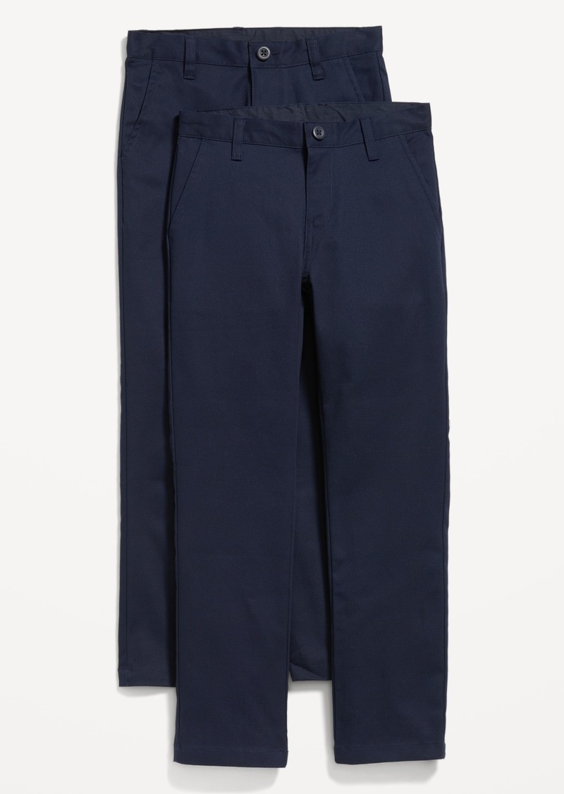 Old Navy Slim Built-In Flex Chino School Uniform Pants 2-Pack for Boys