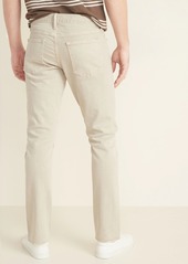 Old Navy Slim Built-In Flex Distressed Khaki-Wash Jeans for Men