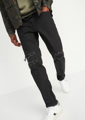 Old Navy Slim Built-In Flex Ripped Black Jeans for Men