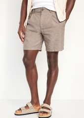 Old Navy Slim Linen-Blend Chino Shorts -- 7-inch inseam