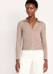 Old Navy Slim Ribbed Button-Down Top