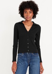 Old Navy Slim Ribbed Button-Down Top