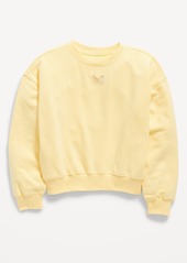Old Navy Slouchy Crew-Neck Graphic Sweatshirt for Girls
