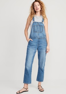 Old Navy Slouchy Straight Ankle Jean Overalls