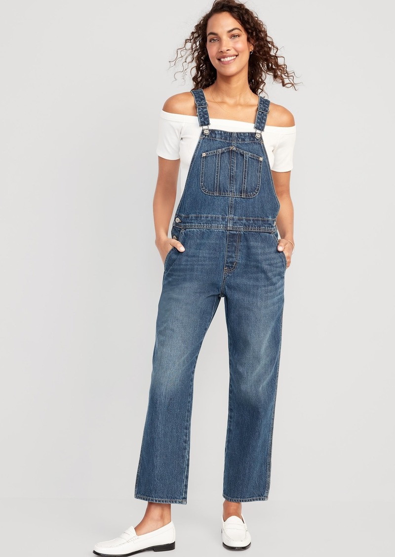 Old Navy Slouchy Straight Jean Overalls